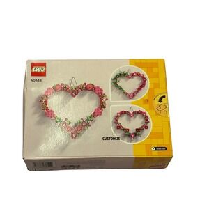 LEGO Heart Ornament 40638 Building Set Customizable Floral Decor 254 Pieces NEW